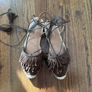 Aquazurra lace up espadrilles